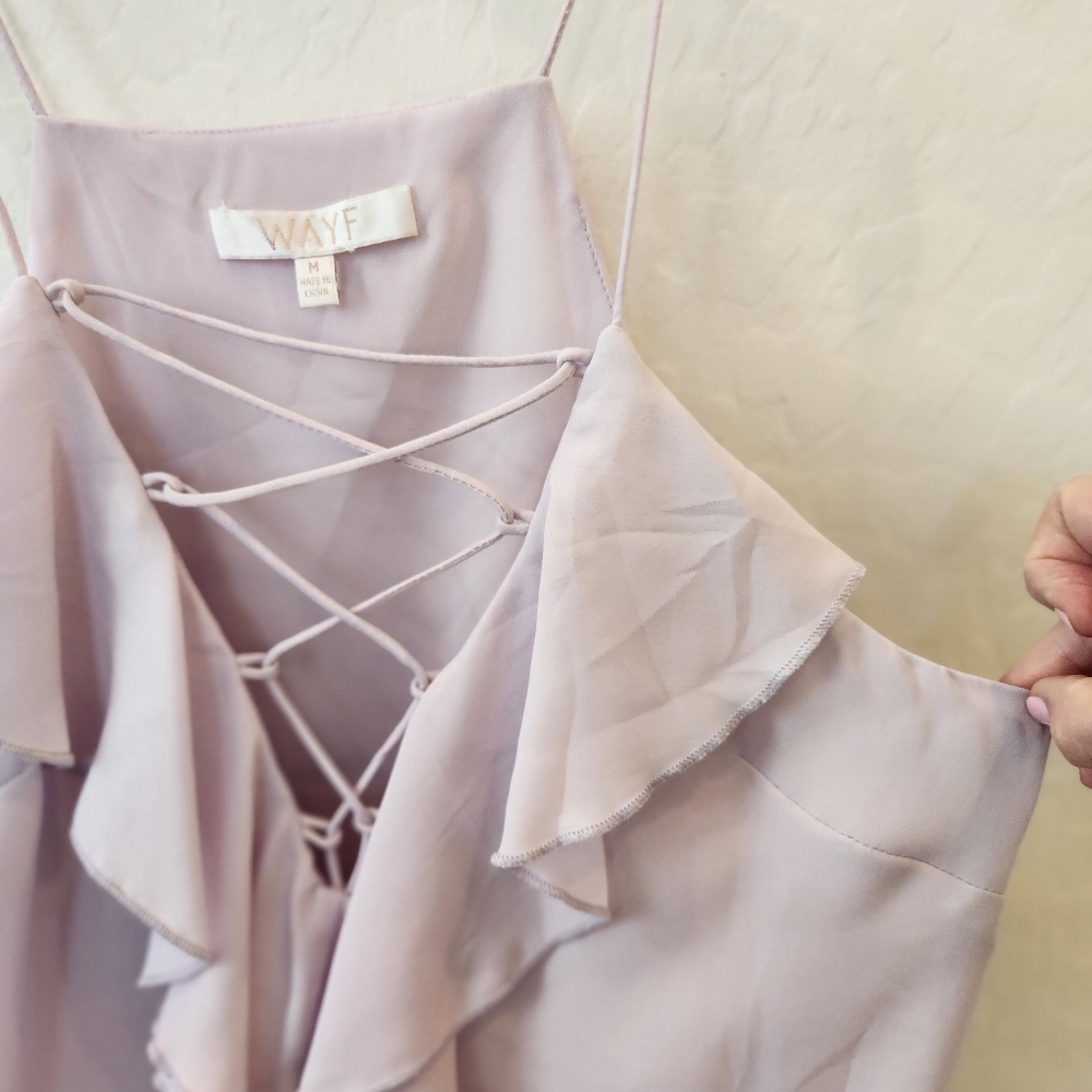 Wayf Lace Up Ruffle Cami - Picture 8 of 8